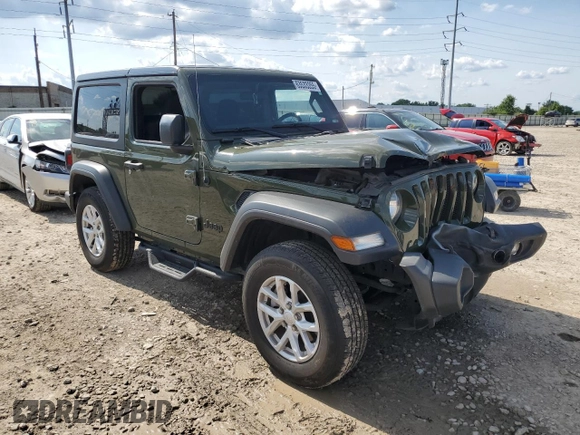 2023 Jeep Wrangler Sport S with VIN 1C4GJXAN7PW634914, listed as a Copart auction lot 63533355 with 39,490 mi miles and Salvage title. Bid and sale history available at DreamBid. Image 4.