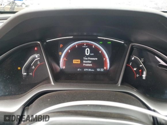 2020 Honda Civic Sedan Sport with VIN 19XFC2F88LE001533, listed as a Copart auction lot 51584195 with 79,130 mi miles and Salvage Title. Bid and sale history available at carsss.com. Image 9.