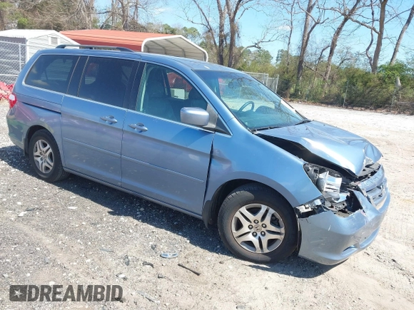 2007 Honda Odyssey EX-L with VIN 5FNRL38777B031517, listed as a IAAI auction lot 41850635 with 287,941 mi miles. Bid and sale history available at carsss.com. Image 1.