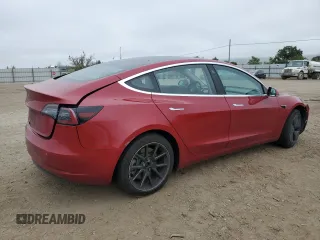 2018 Tesla Model 3 Long Range Battery with VIN 5YJ3E1EA5JF153966, listed as a Copart auction lot 55348735 with 38,755 mi miles and Salvage Title. Bid and sale history available at DreamBid. Image 3.