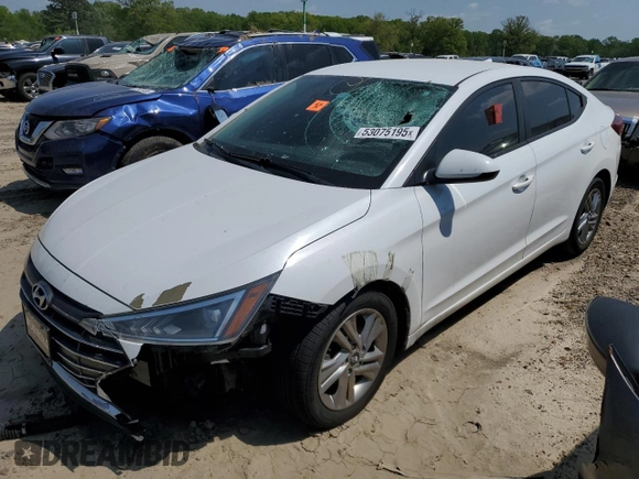 2020 Hyundai Elantra SEL z VIN 5NPD84LF0LH539680, wystawiony jako Copart lot #53075195 z przebiegiem 110 548 mil mil oraz Szkoda całkowita • Salvage title. Historia ofert i sprzedaży dostępna na DreamBid. Obrazek 1.