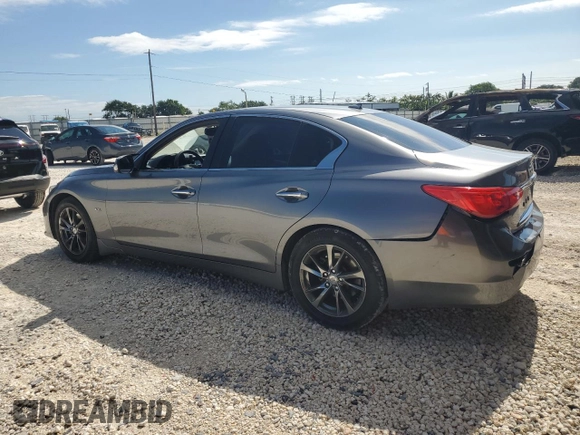 2017 Infiniti Q50 Premium z VIN JN1EV7AP4HM742288, wystawiony jako Copart lot #56983375 z przebiegiem 104 637 mil mil oraz Szkody całkowita. Historia ofert i sprzedaży dostępna na DreamBid. Obrazek 2.