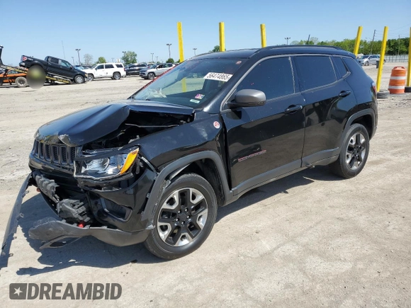 2018 Jeep Compass Trailhawk with VIN 3C4NJDDB6JT231480, listed as a Copart auction lot 56474865 with 61,051 mi miles and Salvage title. Bid and sale history available at DreamBid. Image 1.