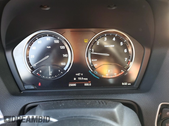 2020 BMW 2 Series 230i with VIN WBA2M7C05L7F00152, listed as a Copart auction lot 42153435 with 25,690 mi miles and Salvage Title. Bid and sale history available at carsss.com. Image 9.