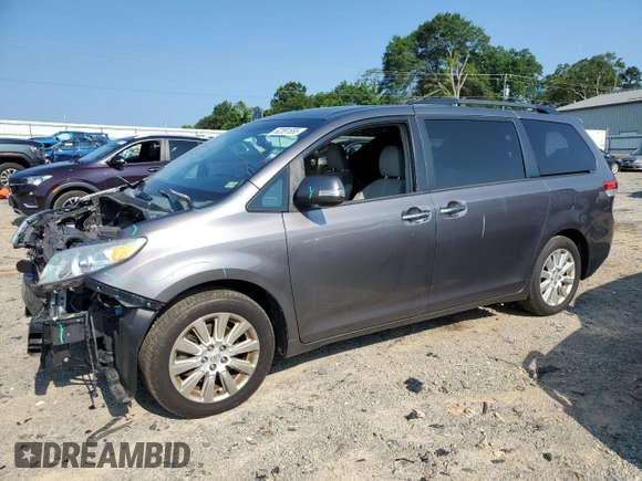 2013 Toyota Sienna XLE with VIN 5TDDK3DC5DS049425, listed as a Copart auction lot 62391555 with 108,594 mi miles and Salvage title. Bid and sale history available at DreamBid. Image 1.