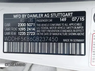 2016 Mercedes-Benz E 350 Sport with VIN WDDHF5KB6GB237450, listed as a IAAI auction lot 41297976 with 60,573 mi miles and . Bid and sale history available at DreamBid. Image 9.