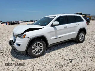 2021 Jeep Grand Cherokee Laredo E with VIN 1C4RJEAG7MC596709, listed as a Copart auction lot 57466875 with 56,164 mi miles and Salvage title. Bid and sale history available at DreamBid. Image 1.