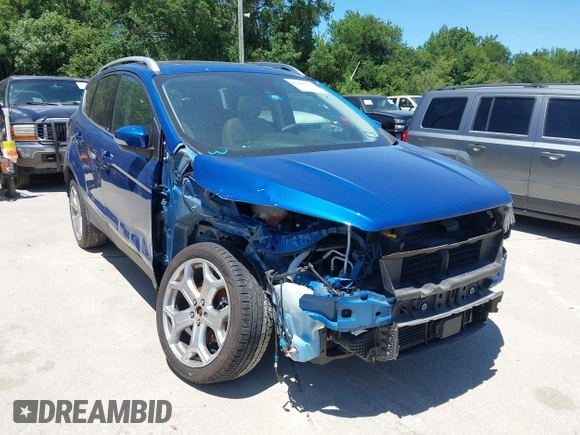 2019 Ford Escape Titanium с VIN 1FMCU0J96KUC34410, выставлен на аукционе IAAI как лот 42309333 с пробегом 88 357 миль миль и . История ставок и продаж доступна на DreamBid. Изображение 1.