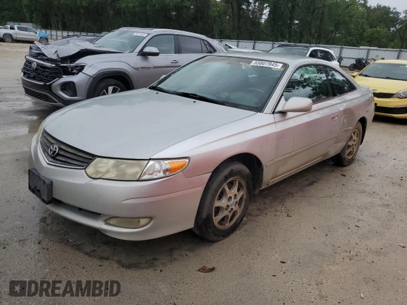 2002 Toyota Solara SE z VIN 2T1CE22P92C015724, wystawiony jako Copart lot #55807945 z przebiegiem 401 766 mil mil oraz Szkoda całkowita • Salvage title. Historia ofert i sprzedaży dostępna na DreamBid. Obrazek 1.