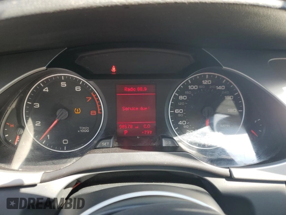 2010 Audi A4 2.0T Premium with VIN WAUAFAFL7AN030804, listed as a Copart auction lot 52046525 with 98,578 mi miles and Clean Title. Bid and sale history available at carsss.com. Image 9.