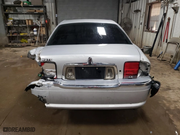 2000 Lincoln LS with VIN 1LNHM86S6YY910548, listed as a Copart auction lot 41493745 with 101,405 mi miles and Salvage Title. Bid and sale history available at carsss.com. Image 6.