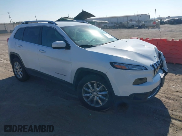 2017 Jeep Cherokee Limited with VIN 1C4PJMDB7HW647325, listed as a IAAI auction lot 41472364 with 37,129 mi miles and . Bid and sale history available at DreamBid. Image 1.