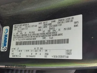2017 Ford F-150 XL с VIN 1FTEW1EP1HKD41469, выставлен на аукционе IAAI как лот 41993658 с пробегом 138 542 миль миль и . История ставок и продаж доступна на DreamBid. Изображение 9.