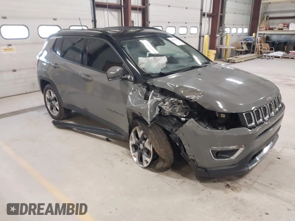 2021 Jeep Compass Limited with VIN 3C4NJDCBXMT596069, listed as a IAAI auction lot 42051527 with 120,236 mi miles and . Bid and sale history available at DreamBid. Image 1.