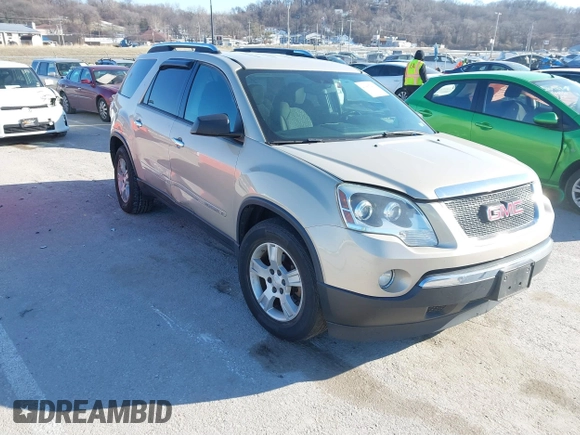 2008 GMC Acadia SLE1 with VIN 1GKEV13748J146661, listed as a IAAI auction lot 41407263 with 194,748 mi miles. Bid and sale history available at carsss.com. Image 1.