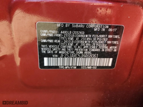 2018 Subaru Forester Limited with VIN JF2SJARC5JH468061, listed as a Copart auction lot 49667025 with 0 mi miles and Salvage Title. Bid and sale history available at carsss.com. Image 13.