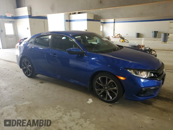 2019 Honda Civic Sport with VIN 2HGFC2F83KH600151, listed as a Copart auction lot 58012425 with 28,686 mi miles and Salvage title. Bid and sale history available at DreamBid. Image 4.