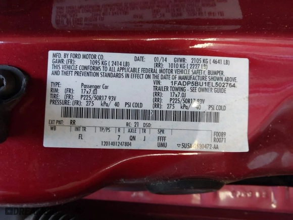 2014 Ford C-Max Hybrid SEL with VIN 1FADP5BU1EL502764, listed as a IAAI auction lot 41750063 with 180,566 mi miles. Bid and sale history available at carsss.com. Image 9.