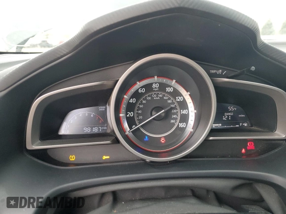 2016 Mazda 3 i Sport with VIN JM1BM1U74G1327774, listed as a Copart auction lot 54061905 with 98,187 mi miles and Salvage Title. Bid and sale history available at DreamBid. Image 9.