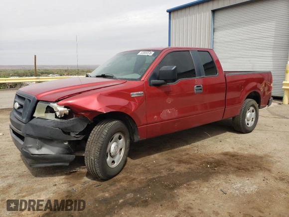 2008 Ford F-150 STX with VIN 1FTRX12W68FB98439, listed as a Copart auction lot 53005505 with 190,752 mi miles and Salvage title. Bid and sale history available at DreamBid. Image 1.