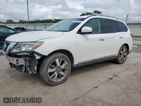 2013 Nissan Pathfinder Platinum with VIN 5N1AR2MM6DC637543, listed as a Copart auction lot 60905345 with 189,420 mi miles and Salvage title. Bid and sale history available at DreamBid. Image 1.