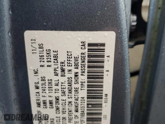 2011 Honda Accord EX z VIN 1HGCP2F76BA057004, wystawiony jako Copart lot #58795175 z przebiegiem 190 789 mil mil oraz Szkoda całkowita • Salvage title. Historia ofert i sprzedaży dostępna na DreamBid. Obrazek 12.