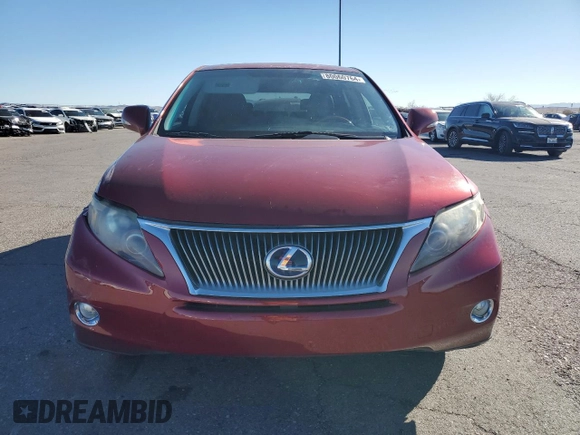 2010 Lexus RX 450h with VIN JTJZB1BA1A2002890, listed as a Copart auction lot 80060764 with 106,880 mi miles and Salvage Title. Bid and sale history available at DreamBid. Image 5.