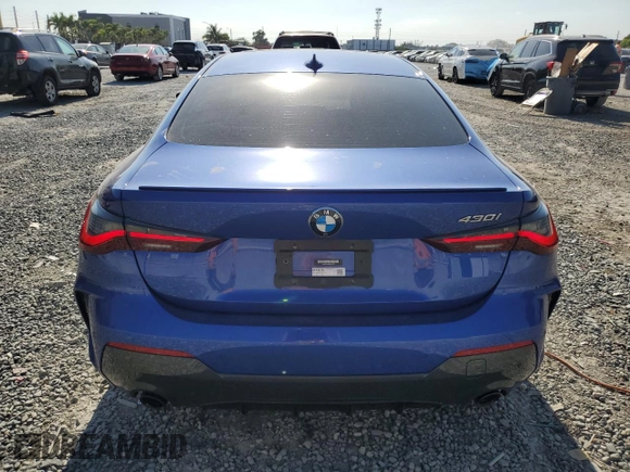 2022 BMW 4 Series 430i z VIN WBA53AP04NCK05705, wystawiony jako Copart lot #53692445 z przebiegiem 39 080 mil mil oraz Szkoda całkowita • Salvage title. Historia ofert i sprzedaży dostępna na DreamBid. Obrazek 6.