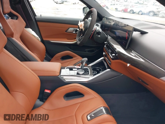 2025 BMW M3 Competition xDrive with VIN WBS33HJ01SFV12263, listed as a IAAI auction lot 42571639 with 187 mi miles and . Bid and sale history available at DreamBid. Image 5.