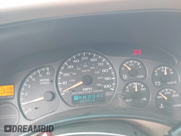 2002 Chevrolet Tahoe LS with VIN 1GNEC13ZX2J265803, listed as a IAAI auction lot 42571325 with 265,954 mi miles and . Bid and sale history available at DreamBid. Image 7.