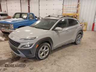 2022 Hyundai Kona SEL with VIN KM8K3CAB4NU911476, listed as a IAAI auction lot 41497070 with 49,500 mi miles. Bid and sale history available at carsss.com. Image 2.