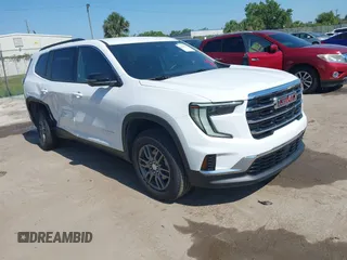 2025 GMC Acadia FWD Elevation z VIN 1GKENKRS5SJ155605, wystawiony jako IAAI lot #42322717 z przebiegiem 3508 mil mil oraz . Historia ofert i sprzedaży dostępna na DreamBid. Obrazek 1.