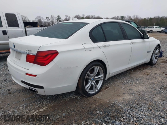 2014 BMW 7 Series 740i with VIN WBAYA6C51ED144387, listed as a IAAI auction lot 41226638 with 161,448 mi miles. Bid and sale history available at carsss.com. Image 4.