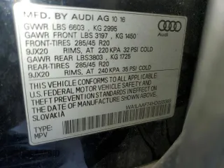 2017 Audi Q7 Premium Plus with VIN WA1LAAF74HD033389, listed as a Copart auction lot 55304985 with 107,853 mi miles and Clean Title. Bid and sale history available at DreamBid. Image 13.