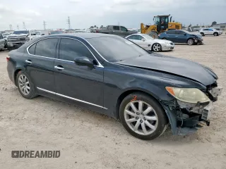 2007 Lexus LS 460 with VIN JTHBL46F675004312, listed as a Copart auction lot 59763745 with 138,575 mi miles and Salvage title. Bid and sale history available at DreamBid. Image 4.