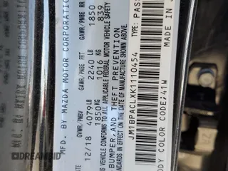 2019 Mazda 3 Select with VIN JM1BPACLXK1110454, listed as a Copart auction lot 87614775 with 19,322 mi miles and Salvage Title. Bid and sale history available at carsss.com. Image 12.