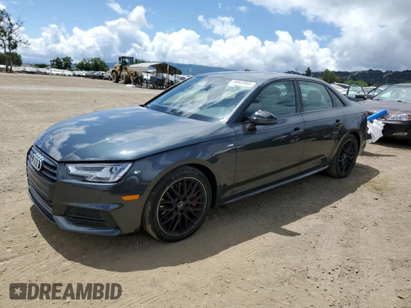2018 Audi A4 Premium Plus с VIN WAUENAF40JN019947, выставлен на аукционе Copart как лот 56603955 с пробегом 45 807 миль миль и Списание • Salvage title. История ставок и продаж доступна на DreamBid. Изображение 1.