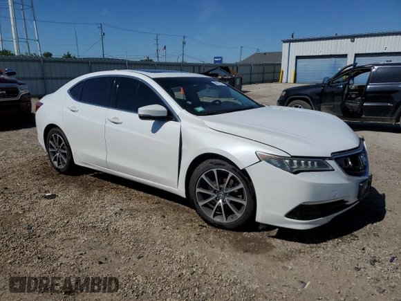 2015 Acura TLX V6 with VIN 19UUB2F38FA010790, listed as a Copart auction lot 58811015 with 73,973 mi miles and Salvage title. Bid and sale history available at DreamBid. Image 4.