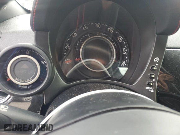 2013 FIAT 500 Abarth with VIN 3C3CFFJH4DT670375, listed as a Copart auction lot 74307284 with 0 mi miles and Salvage Title. Bid and sale history available at carsss.com. Image 9.