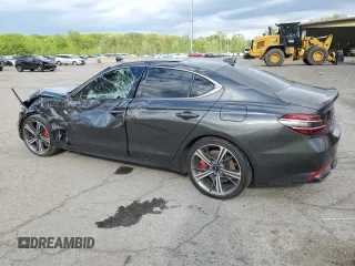 2024 Genesis G70 2.5T with VIN KMTG34SCXRU141623, listed as a Copart auction lot 55944715 with 25,318 mi miles and Salvage title. Bid and sale history available at DreamBid. Image 2.