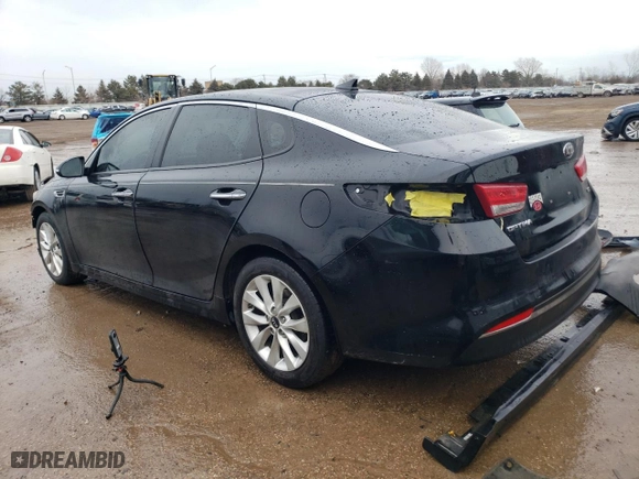 2018 Kia Optima EX with VIN 5XXGU4L3XJG201341, listed as a Copart auction lot 46627355 with 95,617 mi miles and Salvage Title. Bid and sale history available at carsss.com. Image 2.