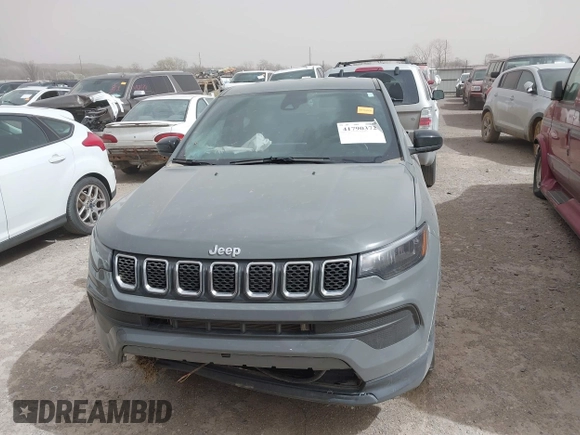 2023 Jeep Compass Sport with VIN 3C4NJDAN0PT572381, listed as a IAAI auction lot 41790372 with 28,827 mi miles and . Bid and sale history available at DreamBid. Image 13.