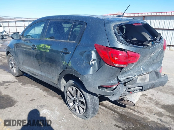 2014 Kia Sportage LX with VIN KNDPB3ACXE7549108, listed as a IAAI auction lot 41691441 with 145,315 mi miles and . Bid and sale history available at carsss.com. Image 3.