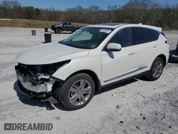 2020 Acura RDX w/Advance Pkg with VIN 5J8TC2H79LL018048, listed as a Copart auction lot 46690874 with 44,284 mi miles. Bid and sale history available at carsss.com. Image 1.
