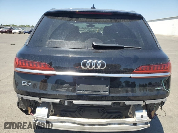 2021 Audi Q7 Premium Plus with VIN WA1LXAF76MD021317, listed as a Copart auction lot 58229305 with 72,484 mi miles and Salvage title. Bid and sale history available at DreamBid. Image 6.