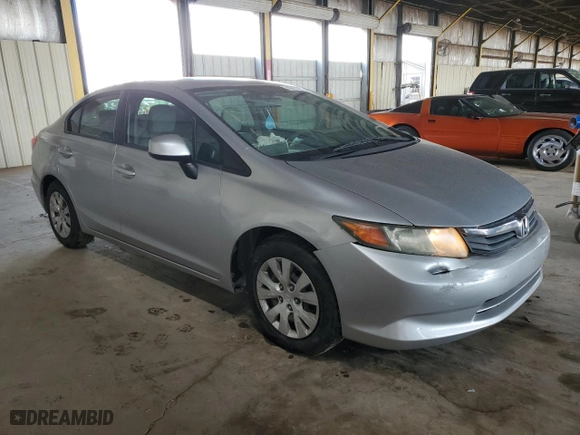 2012 Honda Civic Sdn LX with VIN 19XFB2F50CE381489, listed as a Copart auction lot 48723225 with 144,363 mi miles and Salvage Title. Bid and sale history available at carsss.com. Image 4.