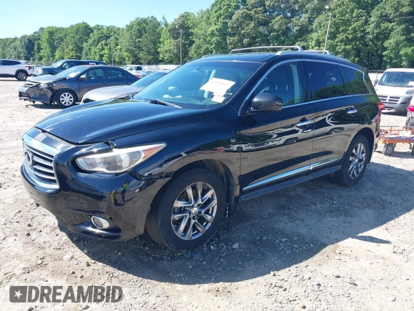 2015 Infiniti QX60 with VIN 5N1AL0MM4FC512551, listed as a IAAI auction lot 42336601 with 156,061 mi miles and . Bid and sale history available at DreamBid. Image 2.