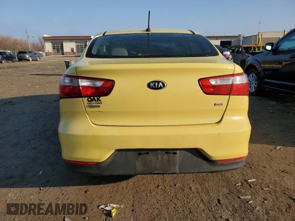 2016 Kia Rio LX with VIN KNADM4A34G6565538, listed as a Copart auction lot 47887645 with 130,394 mi miles and Salvage Title. Bid and sale history available at carsss.com. Image 6.
