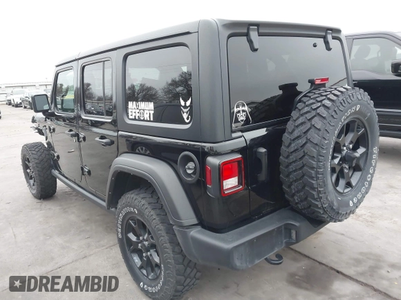 2021 Jeep Wrangler Unlimited Sport S with VIN 1C4HJXDG1MW856944, listed as a IAAI auction lot 41397210 with 39,471 mi miles. Bid and sale history available at carsss.com. Image 3.