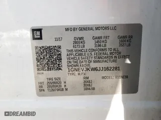 2018 Chevrolet Traverse Premier with VIN 1GNEVJKW6JJ162281, listed as a Copart auction lot 45654945 with 92,438 mi miles and Salvage Title. Bid and sale history available at carsss.com. Image 13.